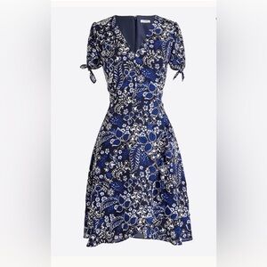 J. Crew Factory Faux Wrap Dress Coquette Romantic Cottagecore    Sz 10.  EUC!